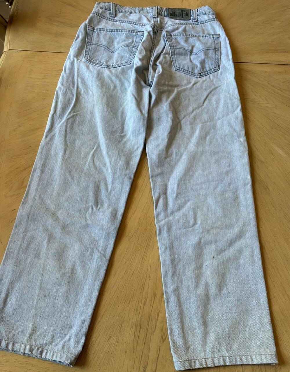 VTG Levis SilverTab Baggy Jeans Mens 32x30 Thrashed Grunge Distressed 90s Skater